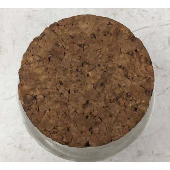 Modern Wide Mouth Medium Size Corked Clear Glass Canister - Bathroom Salt Jar - - Picture 4 of 4